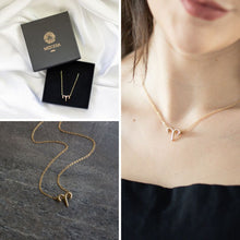 Cargar imagen en el visor de la galería, Collar zodiacal chapado en oro de 18 quilates