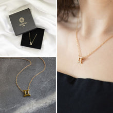Cargar imagen en el visor de la galería, Collar zodiacal chapado en oro de 18 quilates