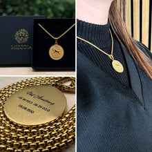 Cargar imagen en el visor de la galería, Collar zodiacal personalizado chapado en oro de 18 quilates – Incluido en la caja de regalo