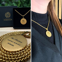 Cargar imagen en el visor de la galería, Collar zodiacal personalizado chapado en oro de 18 quilates – Incluido en la caja de regalo