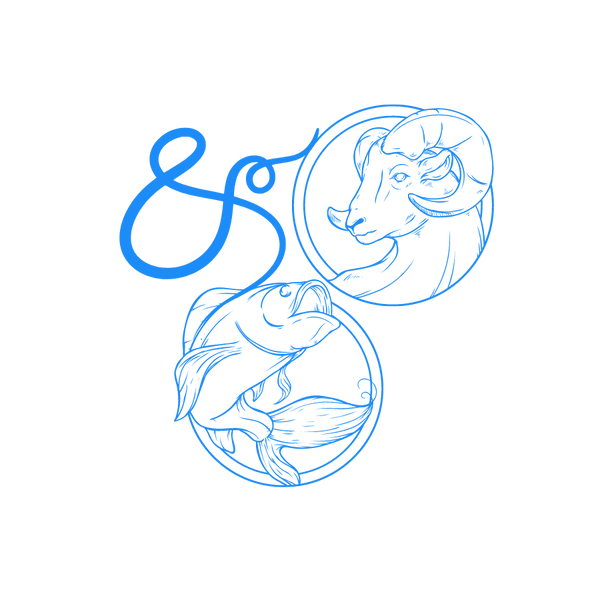 El signo zodiacal Aries y el signo zodiacal Piscis
