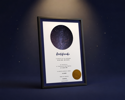 Certificado enmarcado